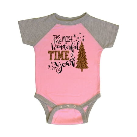 

Inktastic Christmas It s the Most Wonderful Time of the Year Cheetah Gift Baby Boy or Baby Girl Bodysuit