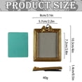thumbnail image 3 of Gold Carved Photo Frame – Resin Bow Hanging Wall Frame with Stand 6 Shapes To Choose Versatile Tabletop & Wall Decor(A), 3 of 5