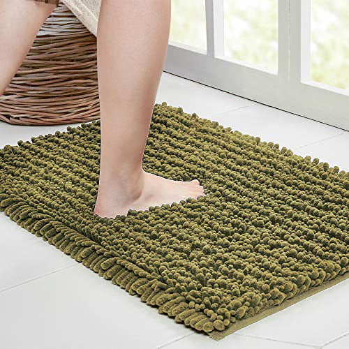 Soft Microfiber Shaggy Non Slip Absorbent Bath Mat Bathroom Shower Rugs Carpet U 