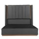 thumbnail image 1 of Cabecera Matrimonial Linz + Base Cama Gris Oscuro, 1 of 8