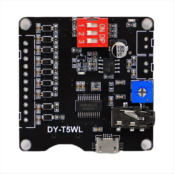 Módulo de Control de Reproducción de MP3 de Voz de Potencia de 5 W Activación A Tarjeta de Memoria TF Disco U Audio Personalizado T5Wl