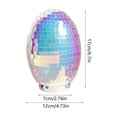 thumbnail image 3 of Kchsji Mirrored Glass Easter Egg Ornaments, Sparkling Tabletop Decor, Multicolor Or Orange Finish, 3 AAA Battery Power, Holiday Party Centerpiece, Giftable, 3 of 6