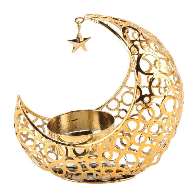 Moon Candlestick,Romantic Moon Candlestick Iron Table Decoration Ornament Iron Candle Holder Future-Proof Design