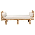 thumbnail image 2 of Pemberly Row Contemporary Bohemian Rattan Daybed in Natural Brown, 2 of 9