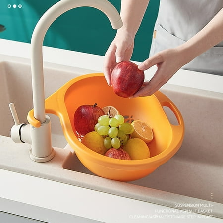 

GROFRY Hands-free Washing Strainer with Hook PP Vegetable Cleaning Draining Bowl Kitchen Tools