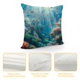 thumbnail image 4 of Autua Coral Reef Fish Sunlight Graphic Decorative Throw Pillow Cover for Home Couch Living Room Bed Sofa - Pack of 1 12x12in, 4 of 5