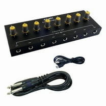 Rechargeable 8-CH Audio Mixer Portable Outdoor Sound Mixer for Musical Instrument and Microphones 8 in One Out Expander