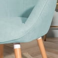 thumbnail image 5 of Velvet Accent Chair, Mid Century Modern Fabric Arm Chair with Wingback, Button Tufted Comfy Armchair with Gold Legs, Upholstered Sofa Chair for Living Room, Bedroom, Office Decorative, Mint Green, 5 of 7