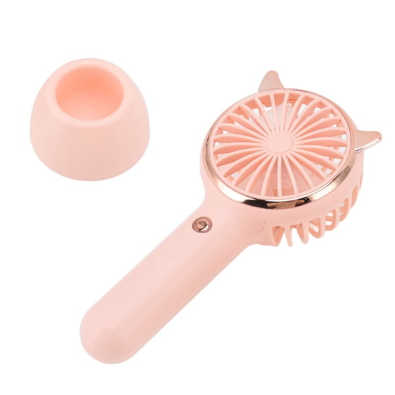Kitchen Appliances Portable Fan, 3 Levels Cat Ears Handheld Fan for Travelling for Outdoor Activities Pink