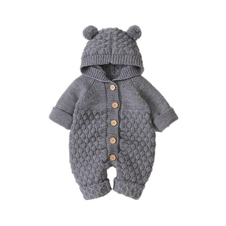 Nouveau Né Onesies Pour Bébé Fille À Manches Longues Chaud Automne