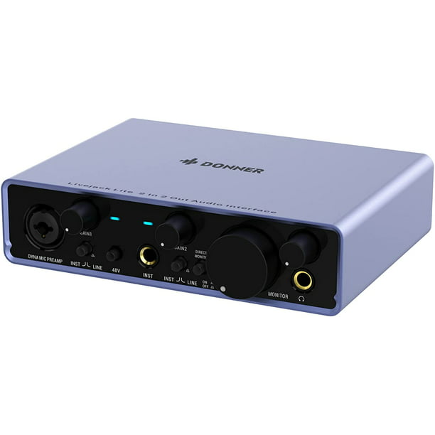 Donner Audio Mixer Interface USB, 24-bit/192 kHz Sound Card with Headphone Amplifier, TRS balanced Audio Interface PC/Win/Mac - Walmart.com