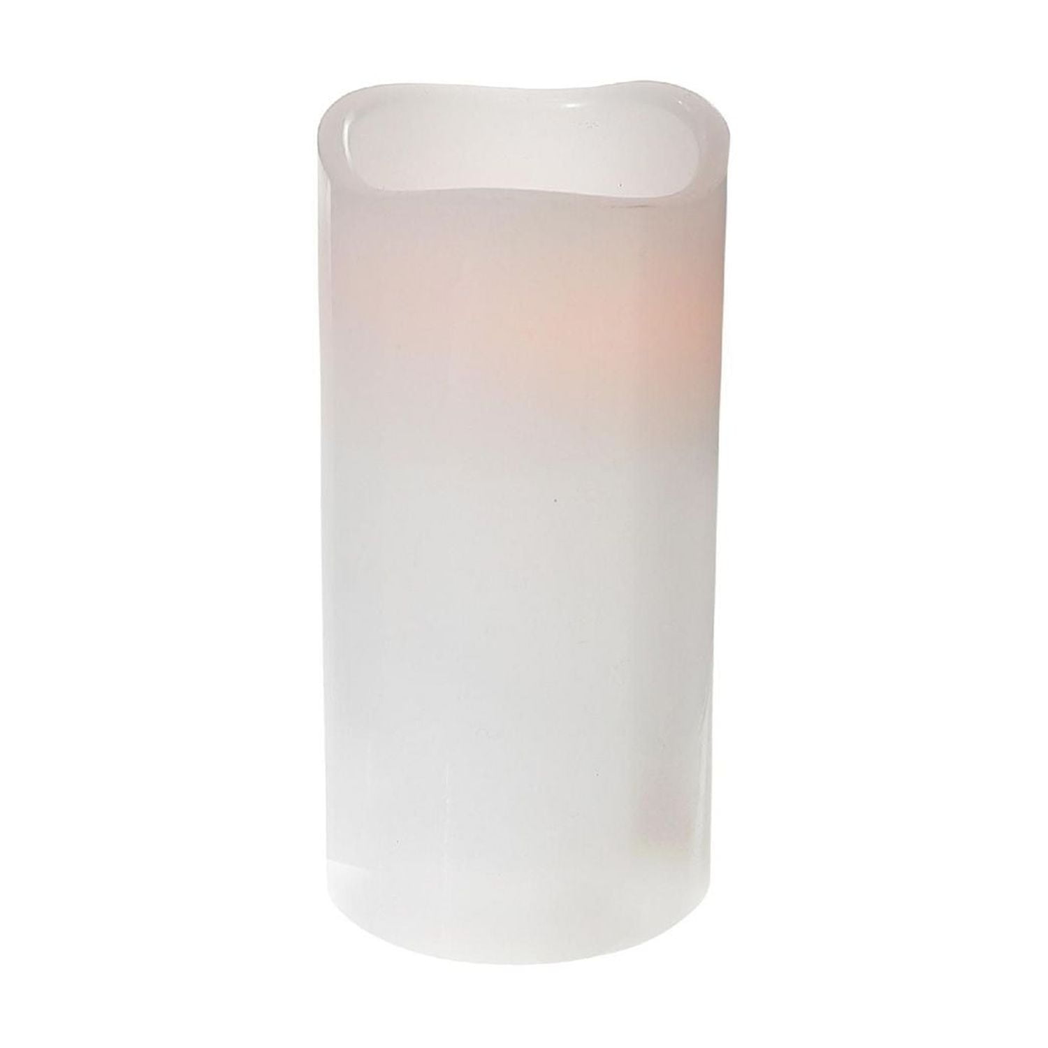 Led Wave Top Unscented White Candle With Timer 3X6" - Set of 3