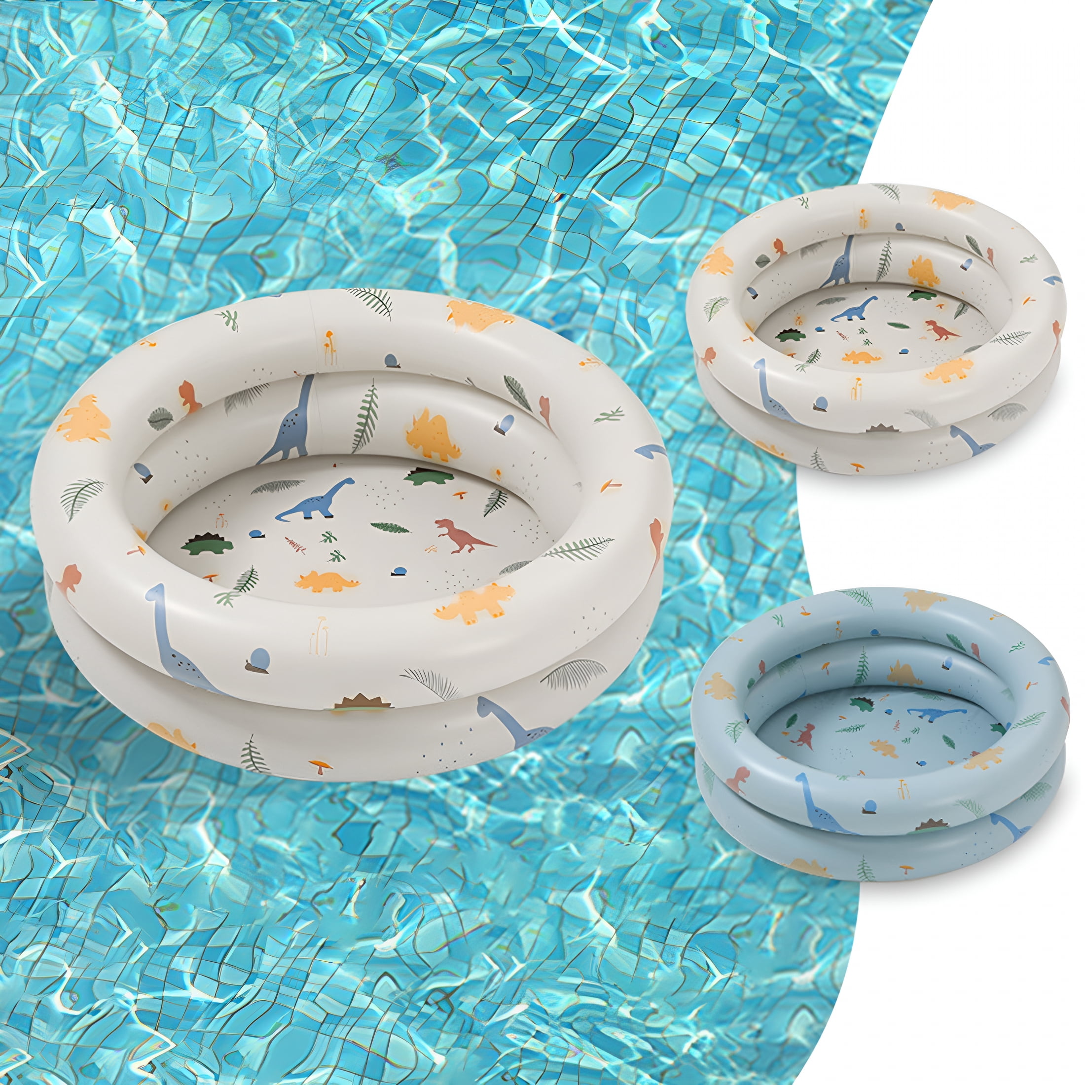 BESTSKY Kiddie Pool Kids Inflatable Swimming Pool Reusable Baby Ball-Pit Pool Infant Pool Round Swimming Pool for Outdoor