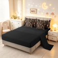 thumbnail image 3 of Homewish Watercolor Mushrooms 7pcs Queen Bedding,Wild Flowers Bedding Comforter Set Queen,Black,Black Reversible, 3 of 8