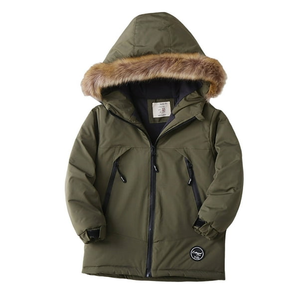 Gibobby Chamarra de forro polar para ninos y ninasNinos Ninas Manga Larga Invierno Calido Outwear Patchwork Color Chaqueta Abrigo Al Libre Verde 3 4 Anos Walmart en linea