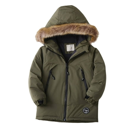 

Toimothcn Jackets For Toddler Child Fashion Patchwork Color Printed Coat Jacket Warm Thickened Fleeced Casual Outwear With Pockets Zipper Up Pullover Loose Fit Suitable For School