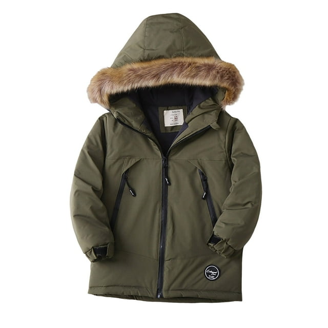 Gibobby Chamarra de forro polar para niños y niñasNiños Niñas Manga Larga Invierno Cálido Outwear Patchwork Color Chaqueta Abrigo Al Libre(Verde, 3-4 Años)