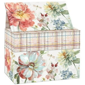 Recipe Box With 50 Count Floral Recipe Cards Recipe Card Box Recipe Boxes Wooden Recipe Box Walmart Com Walmart Com