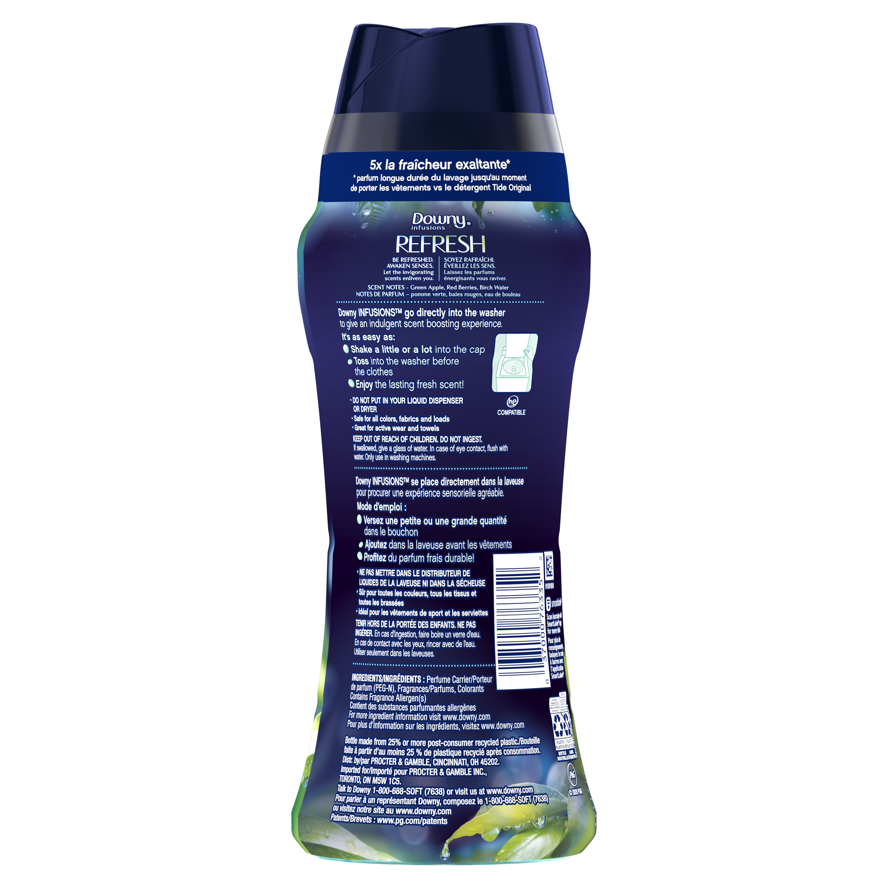 Downy Infusions In-Wash Scent Booster Beads, Refresh, Birch Water & Botanicals, 422 g - image 3 of 13