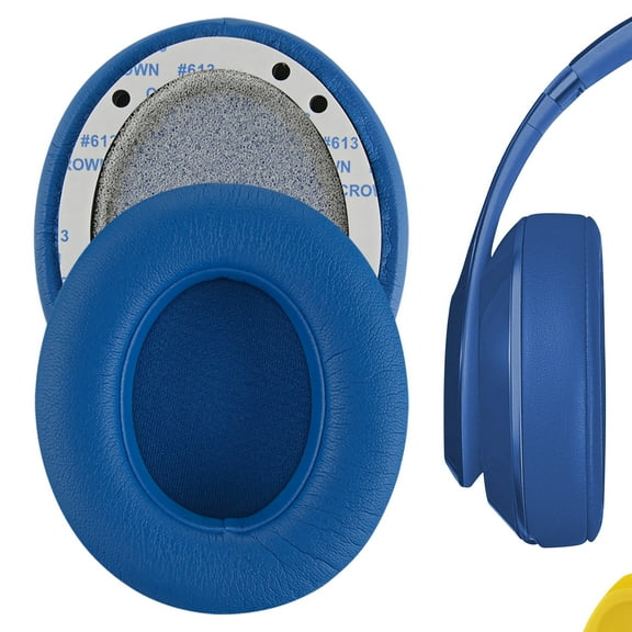 Geekria QuickFit Replacement Ear Pads for Beats Studio 3 Wireless (A1914) Headphones Ear Cushions, Repair Parts (Blue)