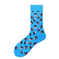 thumbnail image 1 of Calcetines de moda de otoño e invierno para hombres y mujeres, calcetines de patineta con dibujos de animales y rompecabezas de colores, 1 of 1