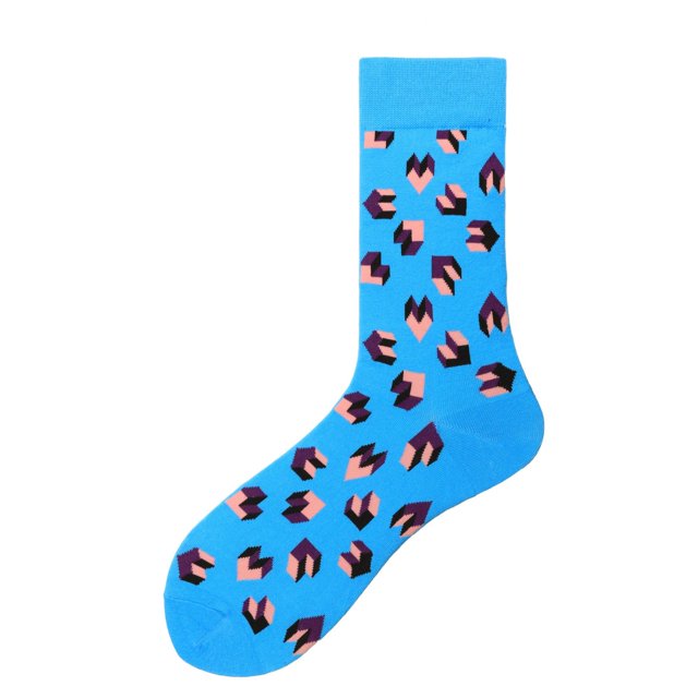 Calcetines de moda de otoño e invierno para hombres y mujeres, calcetines de patineta con dibujos de animales y rompecabezas de colores