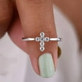 thumbnail image 5 of K-KED Fashion 925 Silver Plated Ring Cross Cubic Zircon Women Delicate Jewelry Sz 6-10-9, 5 of 5