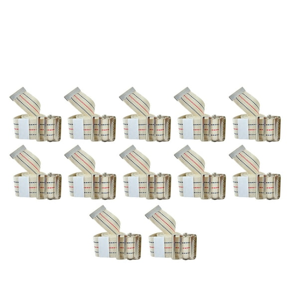 Secure (12 PACK) Transfer and Walking Gait Belt with Metal Buckle and Belt Loop Holder