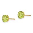 thumbnail image 2 of 14k Yellow Gold Round Peridot 6mm Earrings Stud, 2 of 7