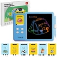 thumbnail image 1 of Words Card Reader with LCD Writing Board Rechargeable Words Learning Machine Portable Flash Card Machine Preschool Early Educational Toy with 112Pcs Double-side Word Cards for Kids Aged 3, 1 of 6