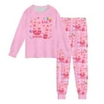 thumbnail image 4 of Tiweut Outfits for Kid Unisex 67 Doodle Print Pajama 2Pcs Sleepwear Tops and Pant Suit Set, 4 of 4