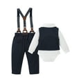 thumbnail image 2 of CARETOO Baby Boy Clothes Wedding Suits 0-18M Formal Infant Dress Shirt Vest Pants Tie Cotton Fabric, 2 of 23