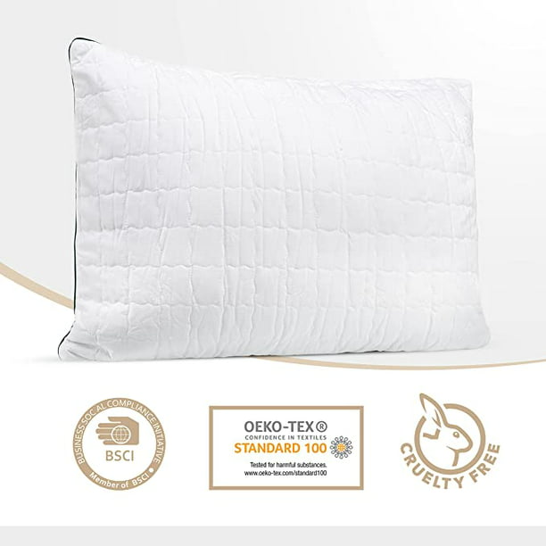 King Size Bamboo Pillow Super Soft, Extra Long Pillows For Super King Bed