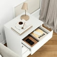 thumbnail image 3 of Homfa White Nightstand with 3 Drawers, Sofa Table for Living Room, Modern Wooden Storage Cabinet for Bedroom, 3 of 8