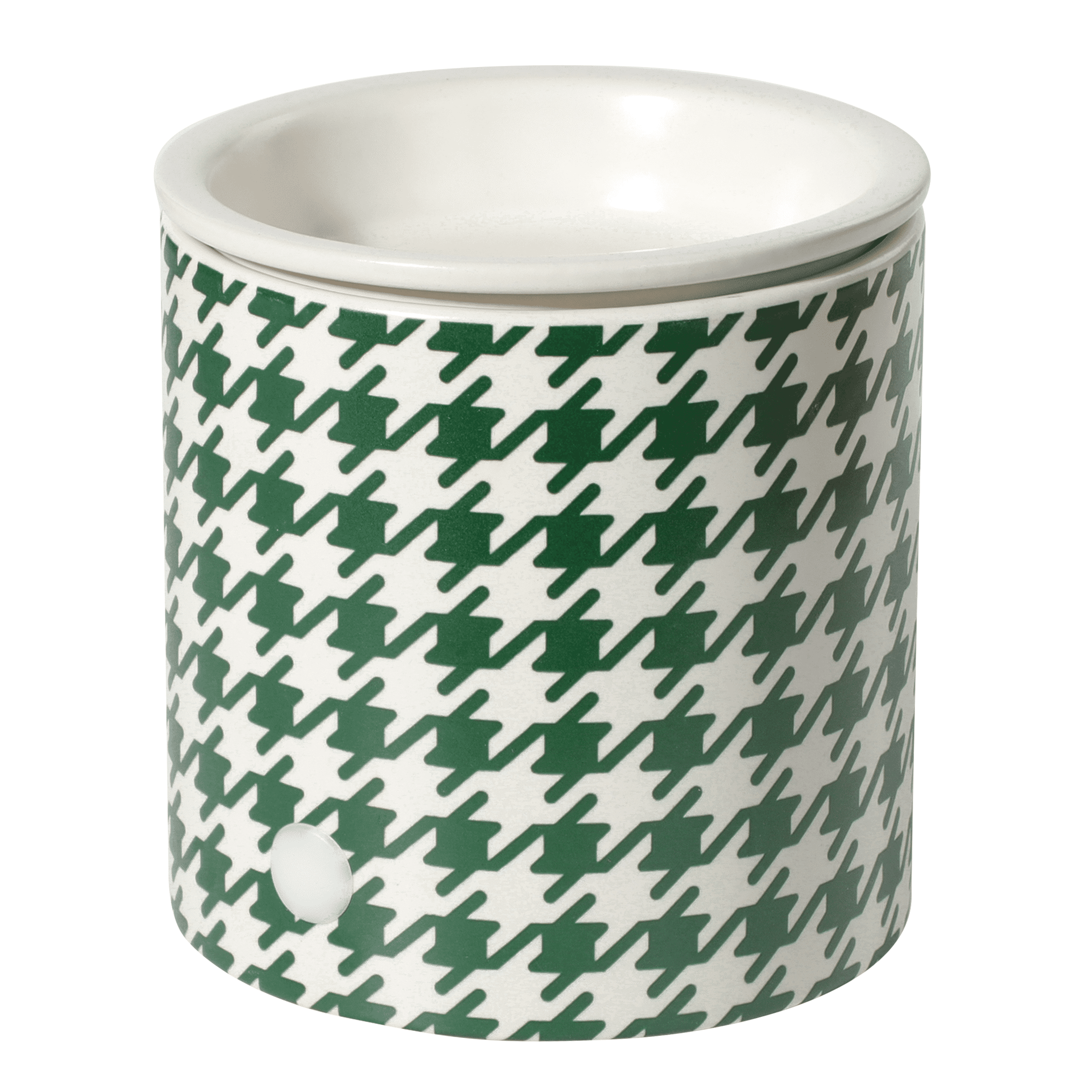 Mainstays Green Houndstooth Full Size Ceramic Fragrance Wax Melt Warmer
