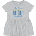 thumbnail image 3 of Inktastic 1st Hanukkah Candles Girls Baby Dress, 3 of 5