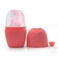 thumbnail image 1 of Molde de hielo reutilizable para cara, hielo para cara para apretar la piel, soporte de hielo de silicona para cara, regalo para el cuidado de la piel de glaseado para mujeres (rosa), 1 of 5