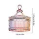thumbnail image 3 of Vintage Ribbed Glass Jars With Lids Candy Trinket Storage Containers, 3 of 5