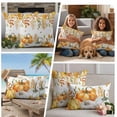 thumbnail image 5 of Orange Fall Outdoor Waterproof Pillow Covers, Thanksgiving Weeping Maple Leaf Pumpkins Decorative Square Throw Pillowcase Sofa Cushion Sham for Patio/Couch/Chair, 24"x24" 2 Pack, 5 of 8