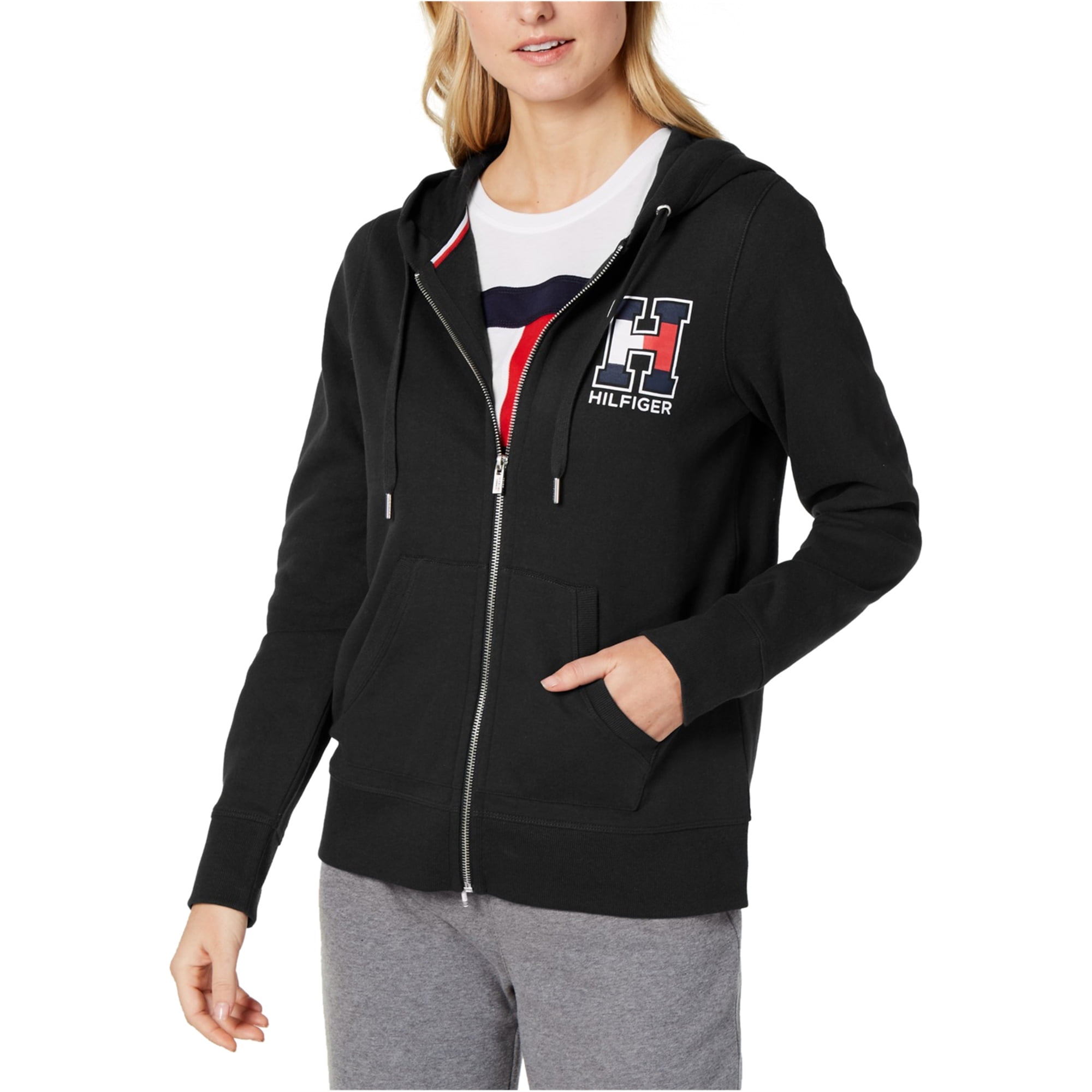 tommy hilfiger hoodie women black