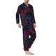 thumbnail image 2 of Balery Sea Turtle Pijama para Hombre de Dos Piezas con Manga Larga, Conjunto de Dormir y Descanso Suave con Bolsillos-X-Large, 2 of 7