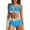 a-178BU239, variant on Womens Halter V Neck Wave Striped Trim Two Piece Bikini Set Bikini Top High Waist Side Tie Bottom Basic Swim Suit Summer Swimwear For Beach Vacation Leisure Swimwear XXXL