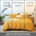 thumbnail image 4 of Alazuria Duvet Cover Set Soft Prewashed Microfiber with zipper and 4 corner ties Yellow Mustard color Twin size ( 90" x 68" ), 4 of 5