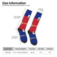 thumbnail image 3 of Women's Knee High Socks Haitian Flag Pattern Thermal Soft Knee Long Socks, 3 of 7