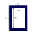 thumbnail image 3 of Royal Blue Suede Acid Free 11x14 Picture Frame Mats with White Core Bevel Cut for 8x12 Pictures -, 3 of 3