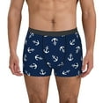 thumbnail image 2 of Goofa Nautical Themed Simple Anchors Printed Men's Boxer Briefs Underwear, Moisture-Wicking Underwear, Trunk,Soft and Breathable Cotton Underwear-Small, 2 of 9