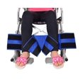 thumbnail image 2 of 1 correa de sujeción para piernas azul, cinturón para silla de ruedas, reposapiés, cinturón de sujeción para piernas, cinturón de seguridad antideslizante ajustable, 2 of 5