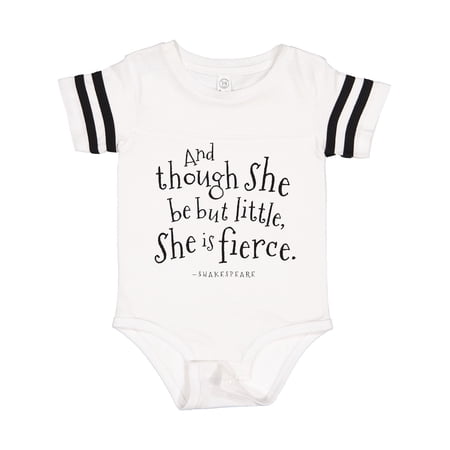 

Inktastic Though She Be but Little Shakespeare Quote Gift Baby Boy or Baby Girl Bodysuit