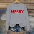 thumbnail image 5 of Chandails d'Automne pour Femmes Chic Joyeux Noël Chandails pour Femmes Joyeux et Chandail à Lettres Imprimées Chandails à Enfiler Hauts Décontractés Chandails à Col Rond, 5 of 5
