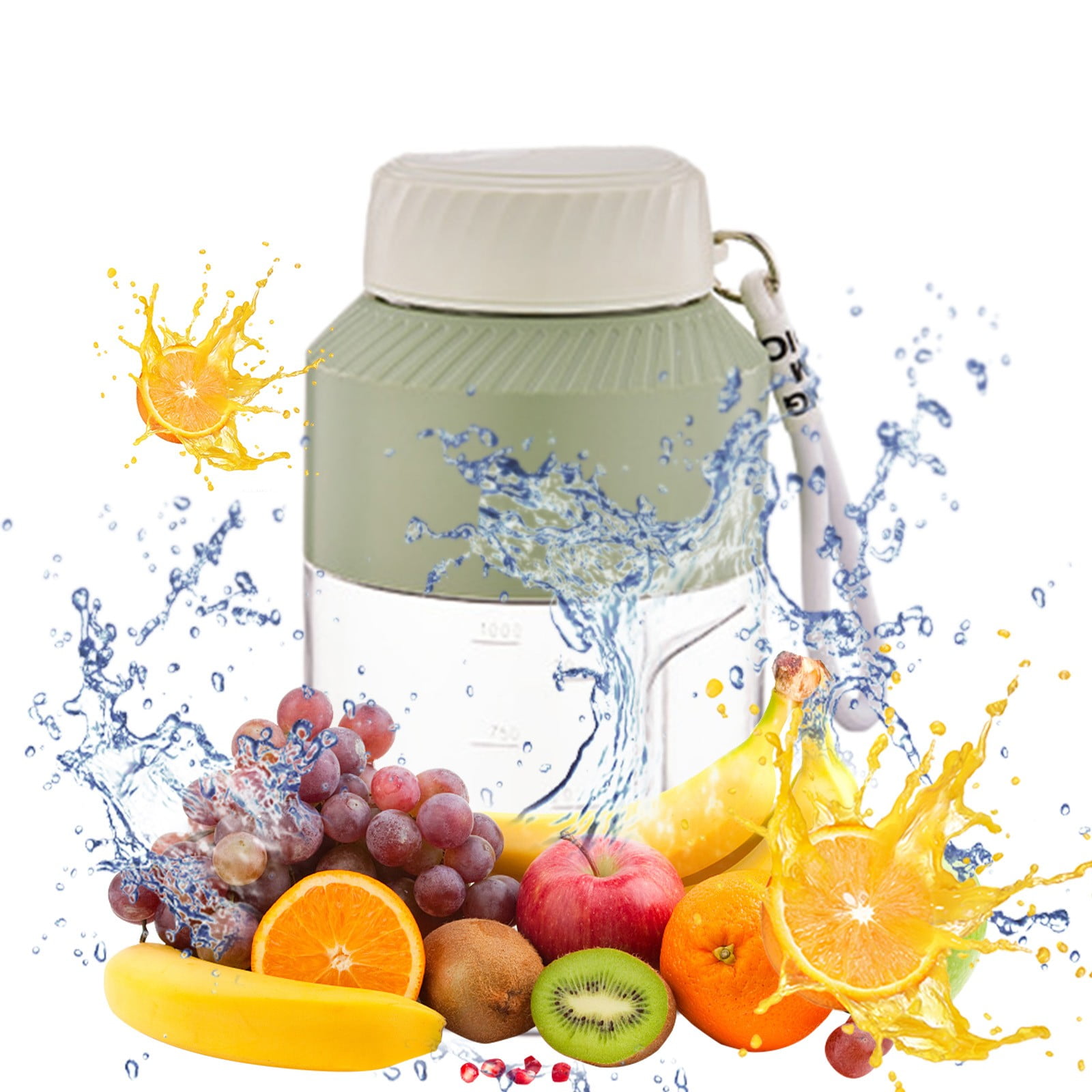 Qholemyo 35.19oz Large Capacity Personal Blender 10 Blade Shake Blender Electric Juicer Machine For Milkshakes Slushies